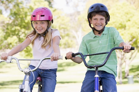 Fahrradfahrprüfung für Kinder